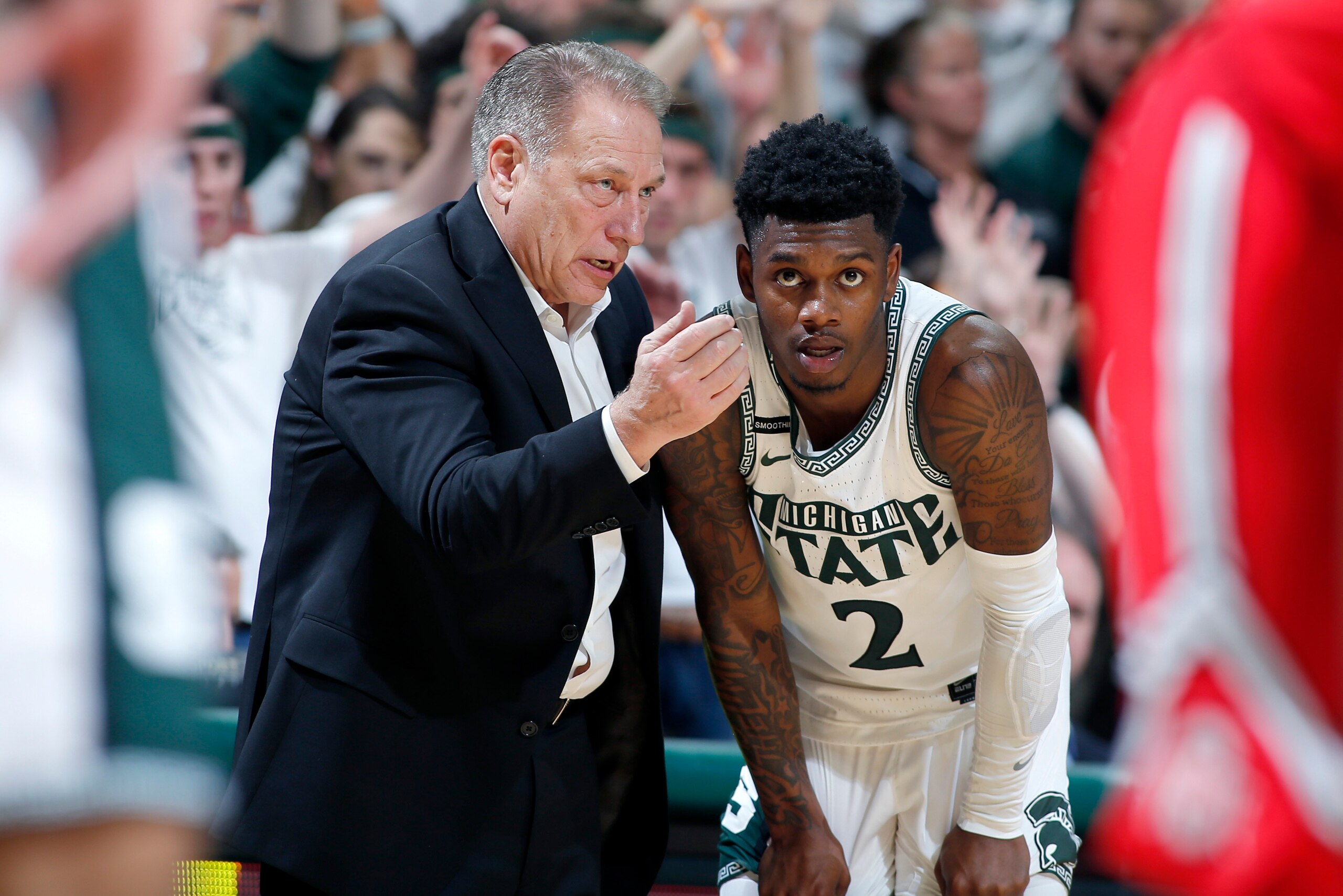 Michigan State's Tom Izzo and Rocket Watts Michigan State's Tom Izzo and Rocket Watts