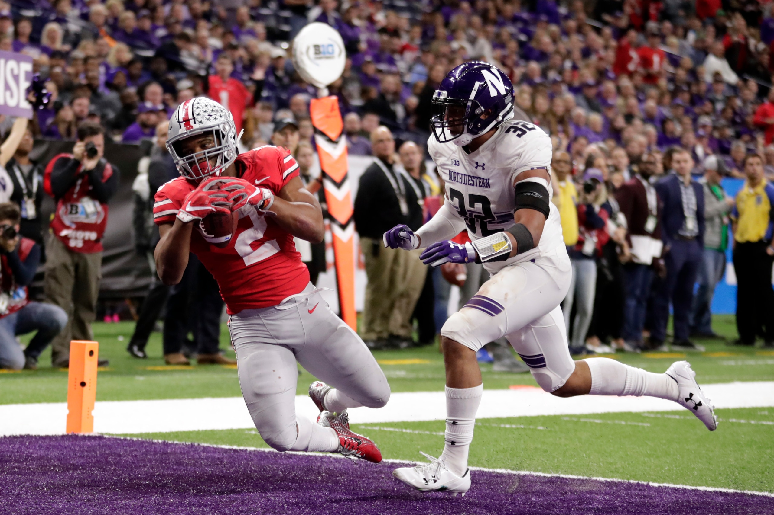 Ohio State beat Northwestern in the 2018 Big Ten title game. Ohio State beat Northwestern in the 2018 Big Ten title game.