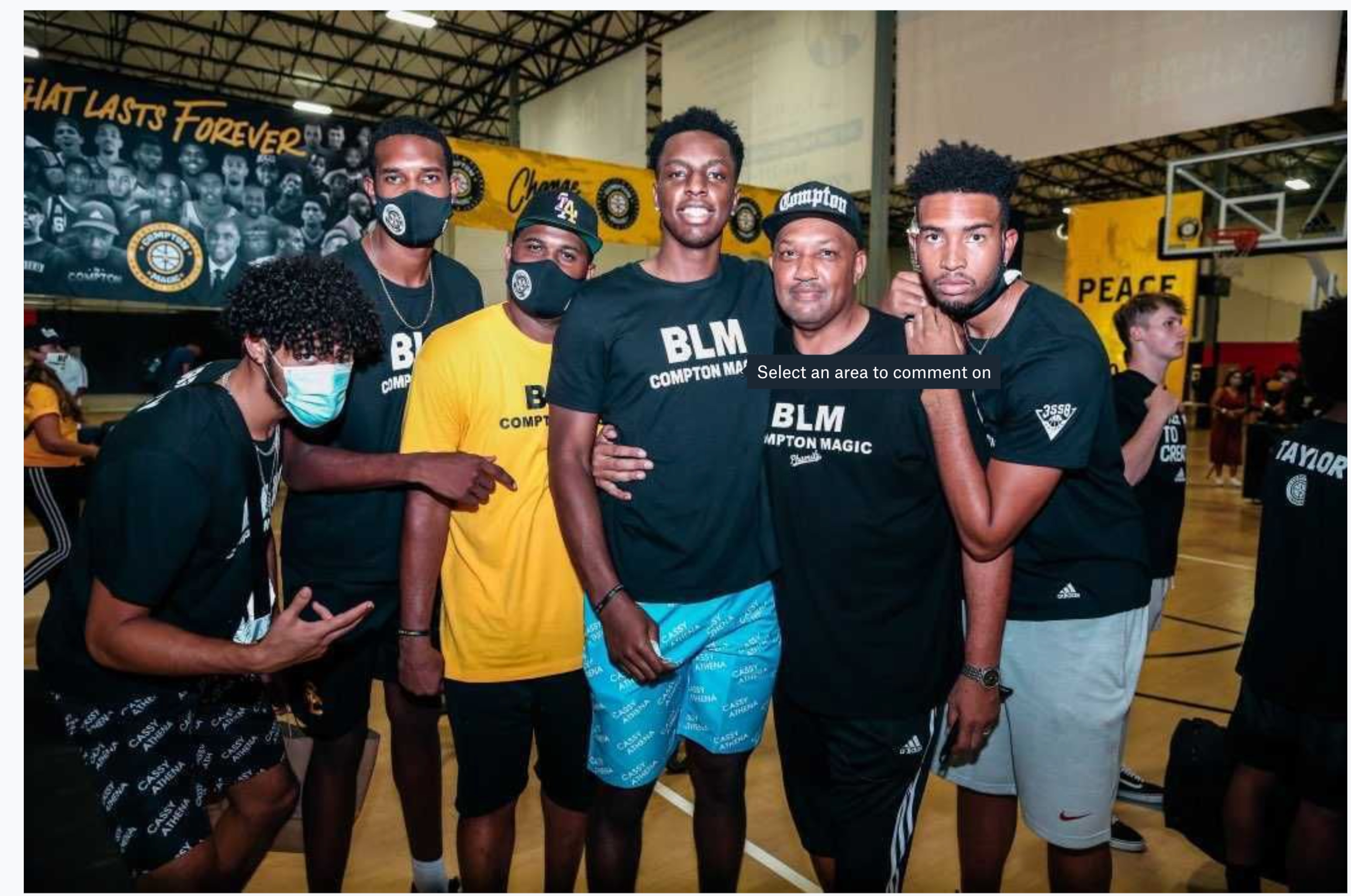 Compton Magic alumni pose with program director Etop Udo-Ema during the program's Magic Bubble event this past summer. Compton Magic alumni pose with program director Etop Udo-Ema during the program's Magic Bubble event this past summer.