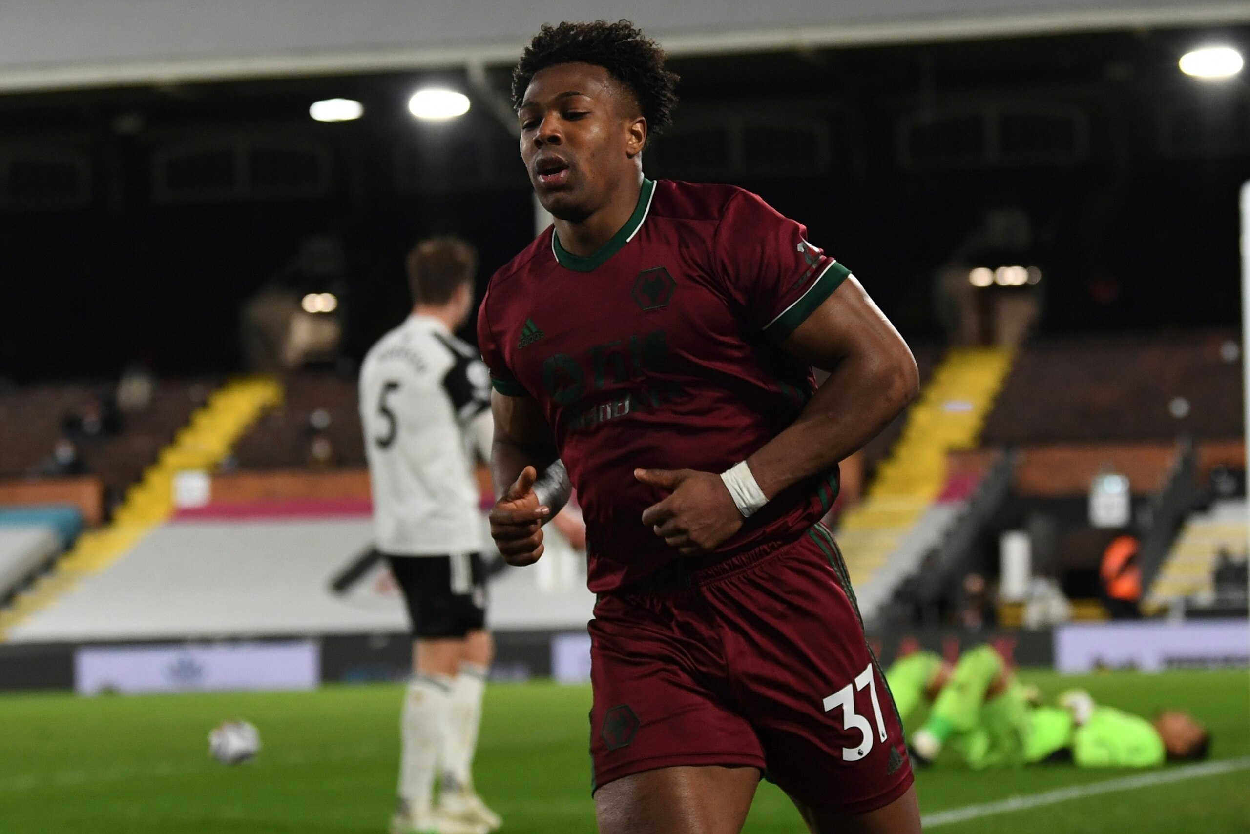 Adama after his winner against Fulham.
