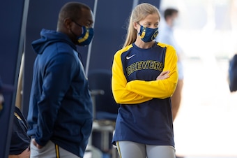 Sara Goodrum is a hitting coordinator for players at every level of the Brewers system.