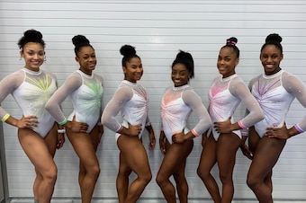 WCC's deep roster of elite gymnasts pose at the GK U.S. Classic.