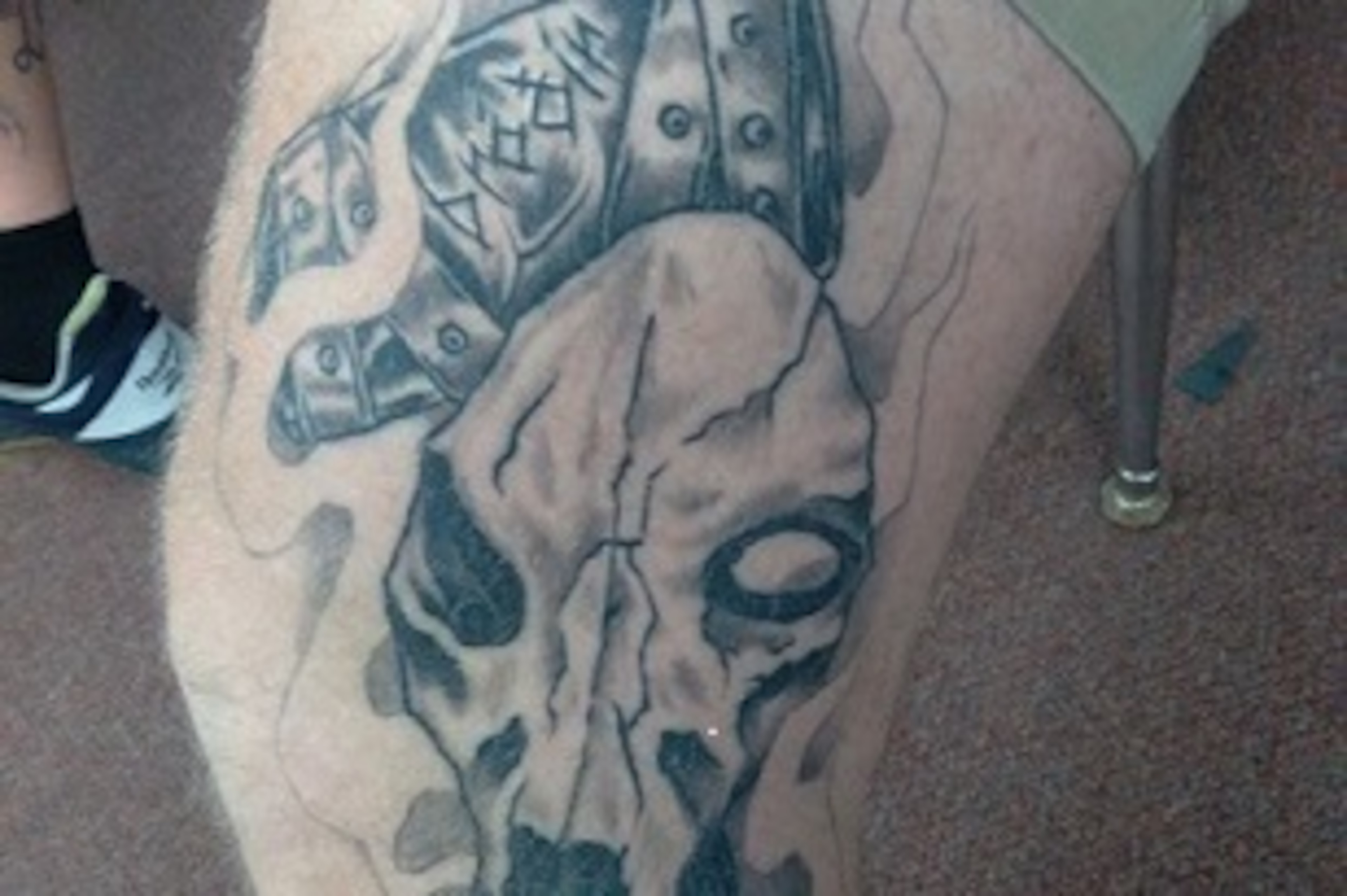Erick Redbeard's tribute tattoo to former tag-team partner Luke Harper (aka Mr. Brodie Lee).