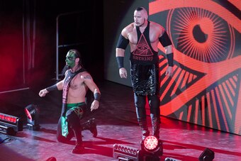 COLOGNE, GERMANY - NOVEMBER 07: The Ascension  during the WWE Live Show at Lanxess Arena on November 7, 2018 in Cologne, Germany. (Photo by Marc Pfitzenreuter/Getty Images)