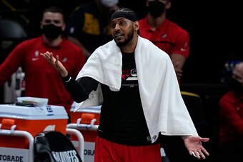 The Lakers could still get older if they add Carmelo Anthony, who is 37..