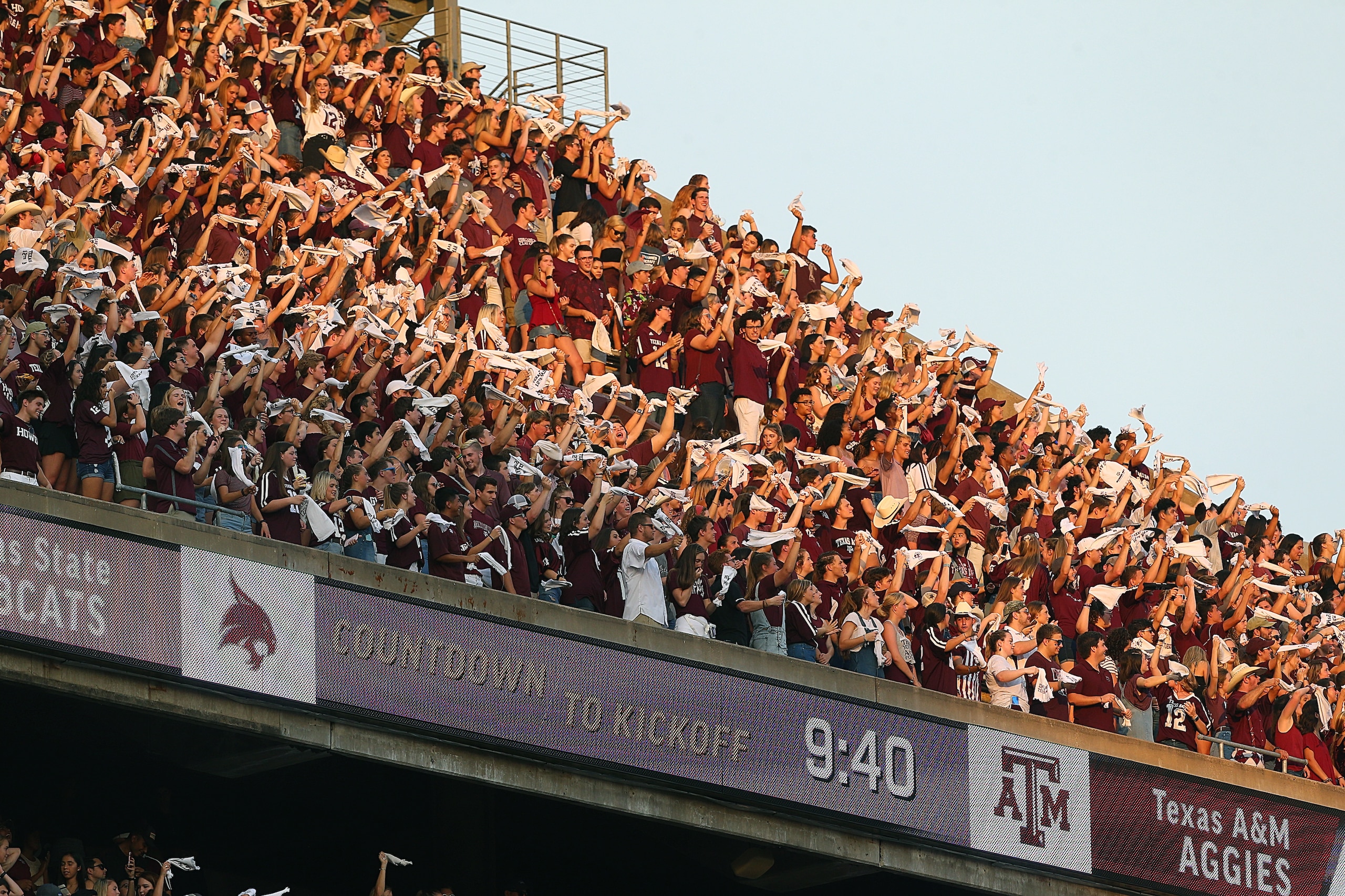COLLEGE STATION, TEXAS - AUGUST 29: Atmosphere before the Texas State Bobcats play the Texas A&M Aggies at Kyle Field on August 29, 2019 in College Station, Texas. (Photo by Bob Levey/Getty Images)