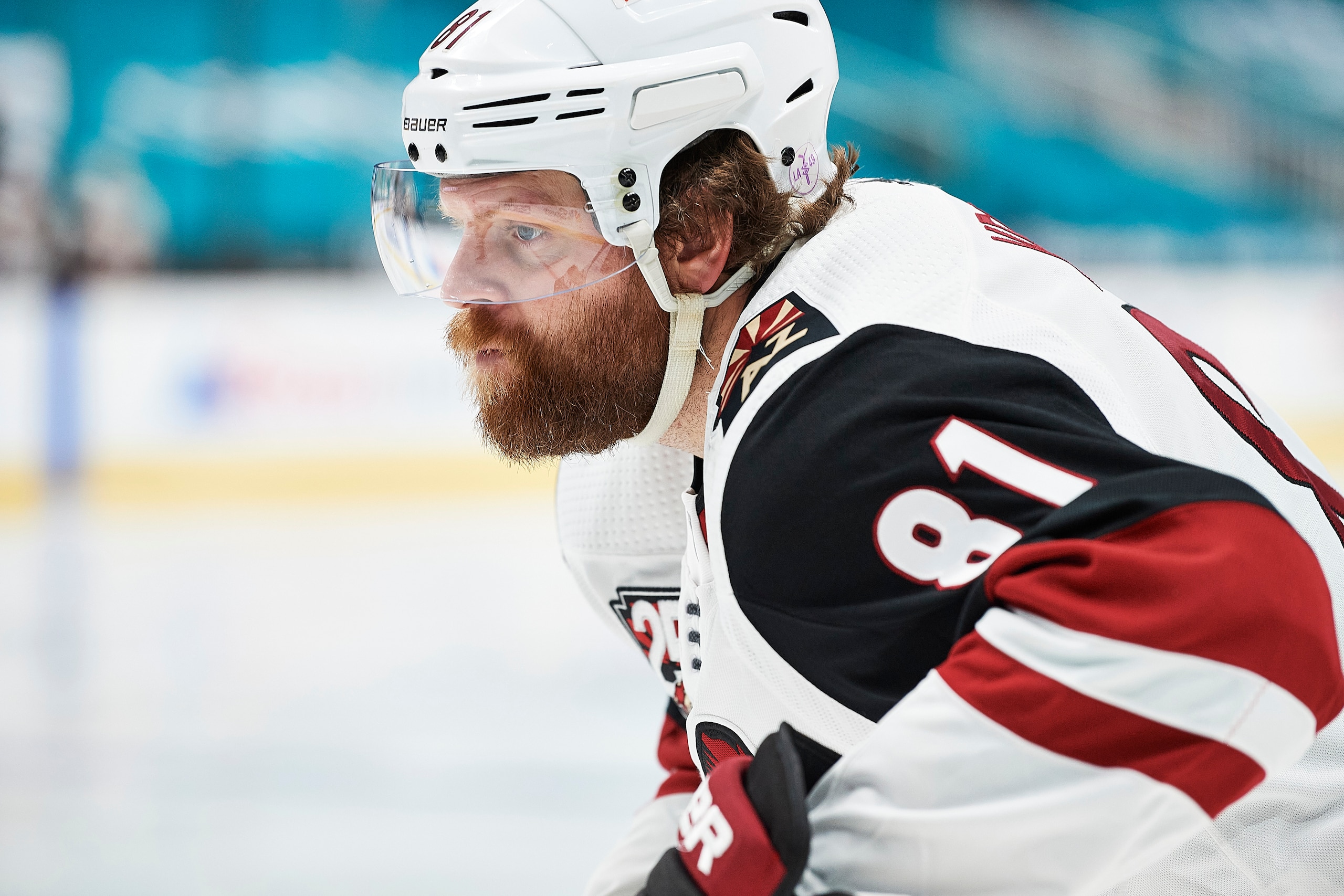 SAN JOSE, CA - May 8: Arizona Coyotes right wing Phil Kessel (81) skates during the San Jose Sharks game versus the Arizona Coyotes on May 8, 2021, at SAP Center at San Jose in San Jose, CA. (Photo by Matt Cohen/Icon Sportswire via Getty Images)