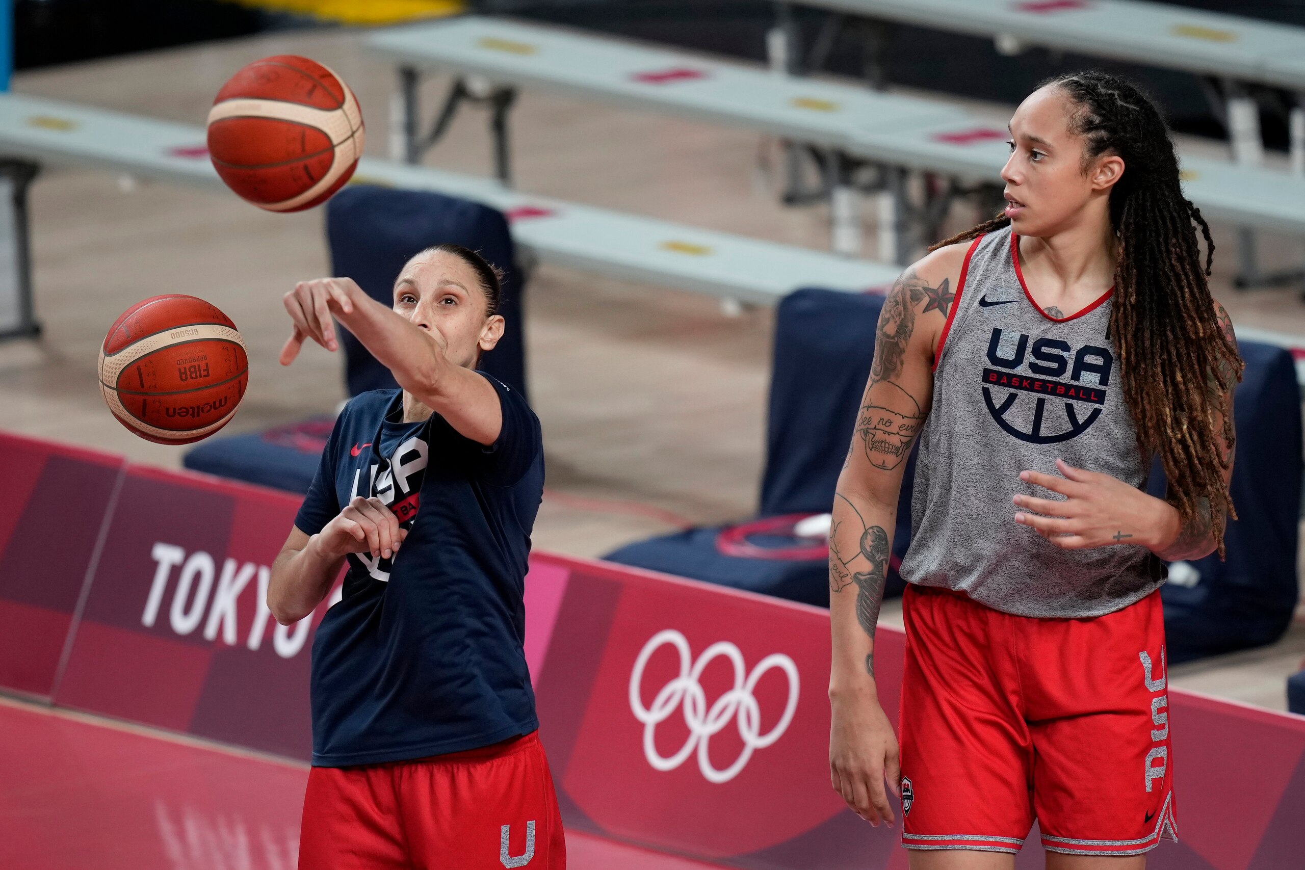 Diana Taurasi, left, and Brittany Griner's bond extends well beyond the Phoenix Mercury.