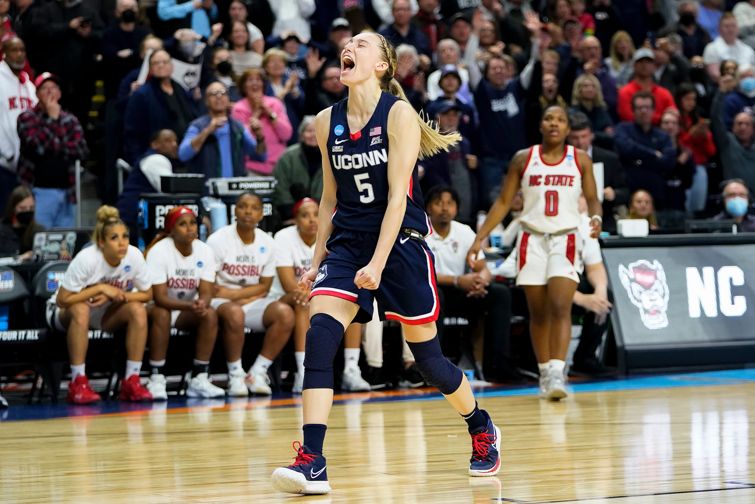 Paige Bueckers will try to build on one of her biggest career performances to date in their semifinal matchup with Stanford.