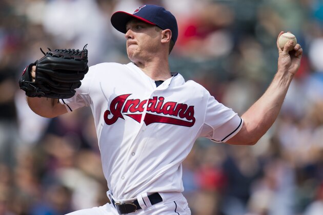 CLEVELAND, OH - SEPTEMBER 11: Starting pitcher Scott Kazmir #26 of the Cleveland Indians pitches during the second inning against the Kansas City Royals at Progressive Field on September 11, 2013 in Cleveland, Ohio. (Photo by Jason Miller/Getty Images)