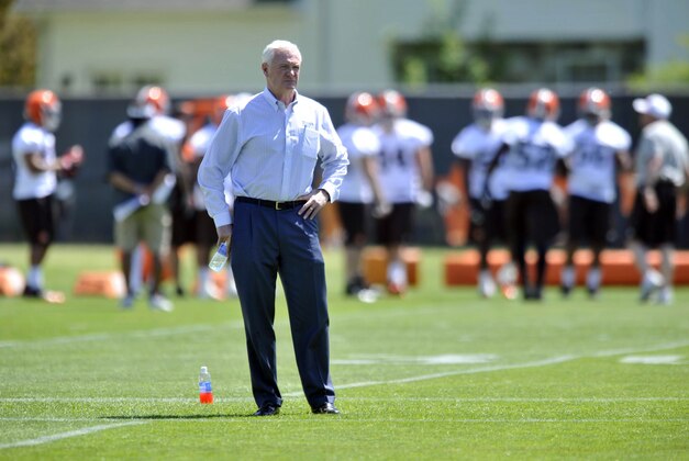 May 16, 2013; Berea, OH, USA; Cleveland Browns owner Jimmy Haslam watches organized team activities at the Cleveland Browns Training Facility. Mandatory Credit: David Richard-USA TODAY Sports May 16, 2013; Berea, OH, USA; Cleveland Browns owner Jimmy Haslam watches organized team activities at the Cleveland Browns Training Facility. Mandatory Credit: David Richard-USA TODAY Sports