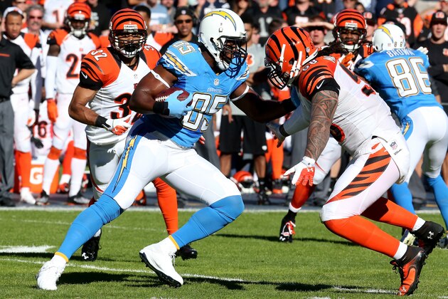 SAN DIEGO, CA - DECEMBER 01: Tight end Antonio Gates