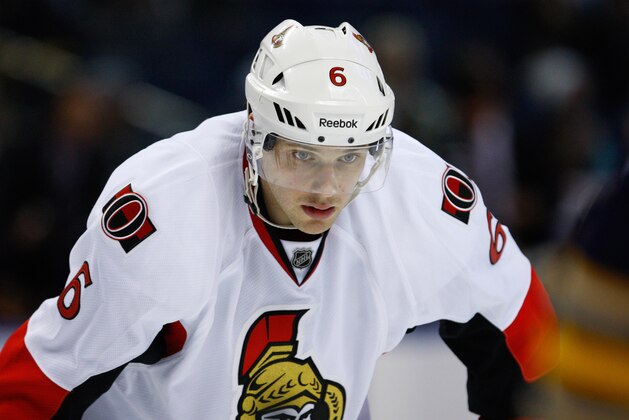 Dec 10, 2013; Buffalo, NY, USA; Ottawa Senators right wing Bobby Ryan (6) against the Buffalo Sabres at First Niagara Center. Buffalo beats Ottawa 2 to 1 in a shootout. Mandatory Credit: Timothy T. Ludwig-USA TODAY Sports Dec 10, 2013; Buffalo, NY, USA; Ottawa Senators right wing Bobby Ryan (6) against the Buffalo Sabres at First Niagara Center. Buffalo beats Ottawa 2 to 1 in a shootout. Mandatory Credit: Timothy T. Ludwig-USA TODAY Sports