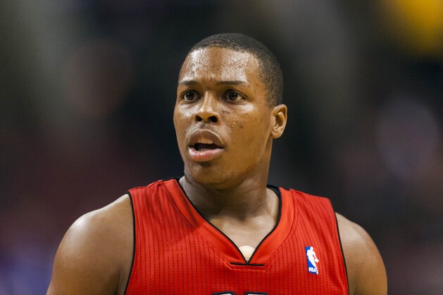 Nov 20, 2013; Philadelphia, PA, USA; Toronto Raptors guard Kyle Lowry (7) during the first quarter against the Philadelphia 76ers at Wells Fargo Center. The Raptors defeated the Sixers 108-98. Mandatory Credit: Howard Smith-USA TODAY Sports