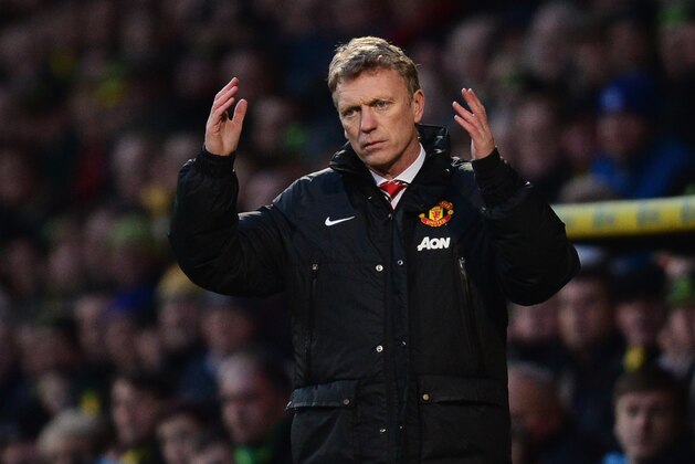 NORWICH, ENGLAND - DECEMBER 28:  David Moyes manager of Manchester United reacts during the Barclays Premier League match between Norwich City and  Manchester United at Carrow Road on December 28, 2013 in Norwich, England.  (Photo by Jamie McDonald/Getty Images)