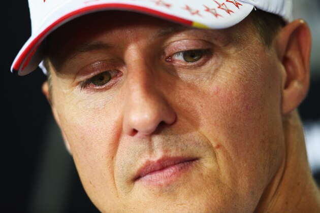 SAO PAULO, BRAZIL - NOVEMBER 22:  Michael Schumacher of Germany and Mercedes GP attends the drivers press conference during previews for the Brazilian Formula One Grand Prix at the Autodromo Jose Carlos Pace on November 22, 2012 in Sao Paulo, Brazil.  (Photo by Clive Mason/Getty Images)
