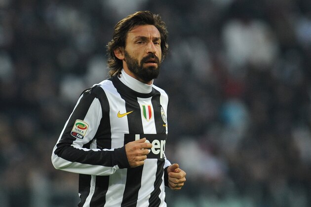 TURIN, ITALY - DECEMBER 16:  Andrea Pirlo of Juventus FC looks on during the Serie A match between Juventus FC and Atalanta BC at Juventus Arena on December 16, 2012 in Turin, Italy.  (Photo by Valerio Pennicino/Getty Images)