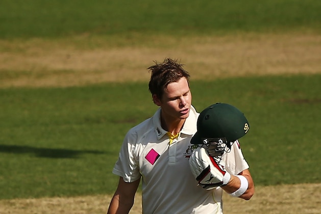 SYDNEY, AUSTRALIA - JANUARY 03: Steve Smith of Australia celebrates scoring a century during day one of the Fifth Ashes Test match between Australia and England at Sydney Cricket Ground on January 3, 2014 in Sydney, Australia. (Photo by Matt King/Getty Images) SYDNEY, AUSTRALIA - JANUARY 03: Steve Smith of Australia celebrates scoring a century during day one of the Fifth Ashes Test match between Australia and England at Sydney Cricket Ground on January 3, 2014 in Sydney, Australia. (Photo by Matt King/Getty Images)