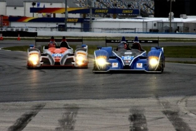 IMSA cars testing on the Daytona road course