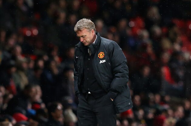 MANCHESTER, ENGLAND - JANUARY 05:  Manchester United Manager David Moyes reacts during the FA Cup with Budweiser Third round match between Manchester United and Swansea City at Old Trafford on January 5, 2014 in Manchester, England.  (Photo by Alex Livesey/Getty Images)