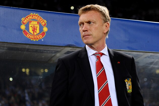 SAN SEBASTIAN, SPAIN - NOVEMBER 05:  David Moyes manager of Manchester United looks on prior to the UEFA Champions League Group A match between Real Sociedad de Futbol and Manchester United at Estadio Anoeta on November 5, 2013 in San Sebastian, Spain.  (Photo by Mike Hewitt/Getty Images)