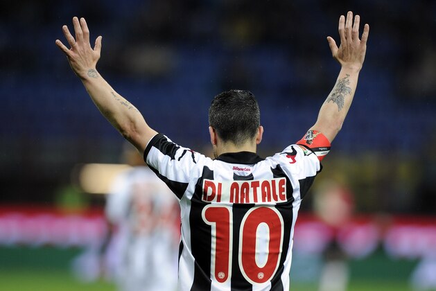 MILAN, ITALY - MAY 19:  Antonio Di Natale of Udinese Calcio celebrates during the Serie A match between FC Internazionale Milano and Udinese Calcio at San Siro Stadium on May 19, 2013 in Milan, Italy.  (Photo by Claudio Villa/Getty Images)