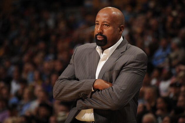 DENVER, CO - NOVEMBER 29:  Mike Woodson of the New York Knicks coaches against the Denver Nuggets on November 29, 2013 at the Pepsi Center in Denver, Colorado. NOTE TO USER: User expressly acknowledges and agrees that, by downloading and/or using this Photograph, user is consenting to the terms and conditions of the Getty Images License Agreement. Mandatory Copyright Notice: Copyright 2013 NBAE (Photo by Bart Young/NBAE via Getty Images)