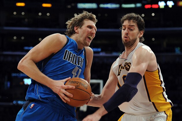 LOS ANGELES, CA - APRIL 15:  Dirk Nowitzki