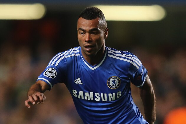LONDON, ENGLAND - SEPTEMBER 18:  Ashley Cole of Chelsea during the UEFA Champions League Group E Match between Chelsea v FC Basel at Stamford Bridge on September 18, 2013 in London, England.  (Photo by Ian Walton/Getty Images)