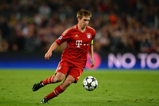 BARCELONA, SPAIN - MAY 01:  Philipp Lahm of Bayern Muenchen in action during the UEFA Champions League semi-final second leg match between Barcelona and FC Bayern Muenchen at Nou Camp on May 1, 2013 in Barcelona, Spain.  (Photo by Mike Hewitt/Getty Images)
