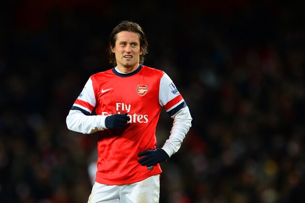 LONDON, ENGLAND - DECEMBER 08:  Tomas Rosicky of Arsenal looks on at the final whistle during the Barclays Premier League match between Arsenal and Everton at Emirates Stadium on December 8, 2013 in London, England.  (Photo by Michael Regan/Getty Images)