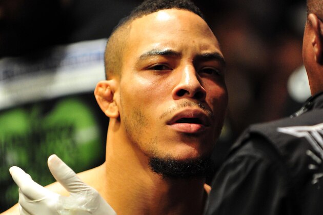 Jan, 20 2012; Nashville, TN, USA; UFC bantamweight Mike Easton before a fight against Jared Papazian during a bout in the UFC on FX 1 event. Easton defeated Papazian. Mandatory Credit: Don McPeak-USA TODAY Sports