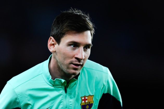BARCELONA, SPAIN - NOVEMBER 01: Lionel Messi of FC Barcelona looks on during the warm up prior to the La Liga match between FC Barcelona and RCD Espanyol at Camp Nou on November 1, 2013 in Barcelona, Spain. (Photo by David Ramos/Getty Images) BARCELONA, SPAIN - NOVEMBER 01: Lionel Messi of FC Barcelona looks on during the warm up prior to the La Liga match between FC Barcelona and RCD Espanyol at Camp Nou on November 1, 2013 in Barcelona, Spain. (Photo by David Ramos/Getty Images)