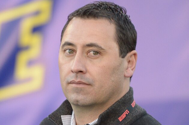 Dec 21, 2013; Las Vegas, NV, USA; Southern California Trojans coach Steve Sarkisian attends the Las Vegas Bowl game against the Fresno State Bulldogs at Sam Boyd Stadium. USC defeated Fresno State 45-20. Mandatory Credit: Kirby Lee-USA TODAY Sports