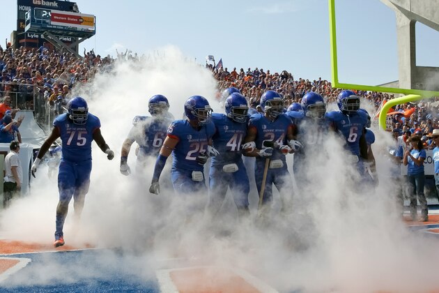 BOISE, ID - OCTOBER 01: Hazen Moss #24 of the Boise State Broncos carries the sledgehammer onto the field before the game against the Nevada Wolf Pack at Bronco Stadium on October 1, 2011 in Boise, Idaho. (Photo by Otto Kitsinger III/Getty Images) BOISE, ID - OCTOBER 01: Hazen Moss #24 of the Boise State Broncos carries the sledgehammer onto the field before the game against the Nevada Wolf Pack at Bronco Stadium on October 1, 2011 in Boise, Idaho. (Photo by Otto Kitsinger III/Getty Images)