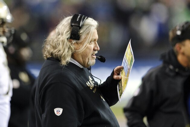 Dec 2, 2013; Seattle, WA, USA; New Orleans Saints defensive coordinator Rob Ryan during the second half against the Seattle Seahawks at CenturyLink Field. Seattle defeated New Orleans 34-7. Mandatory Credit: Steven Bisig-USA TODAY Sports
