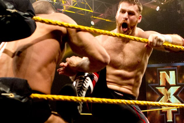 Sami Zayn meets Antonio Cesaro in an earlier NXT encounter
