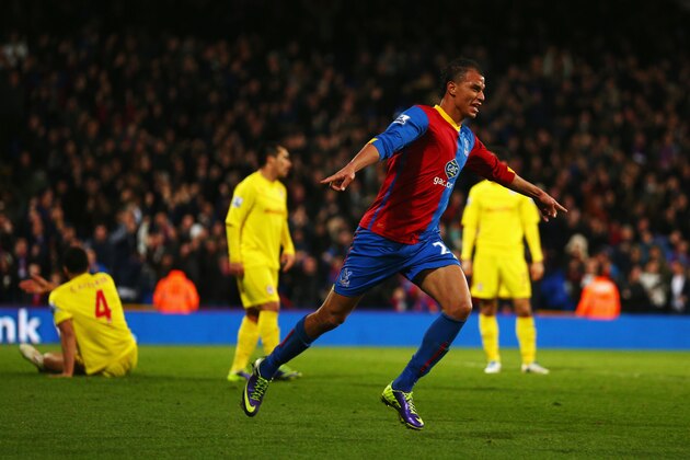 LONDON, ENGLAND - DECEMBER 07:  Marouane Chamakh of Crystal Palace celebrates after scoring during the Barclays Premier League match between Crystal Palace and Cardiff City at Selhurst Park on December 07, 2013 in London, England.  (Photo by Paul Gilham/Getty Images)
