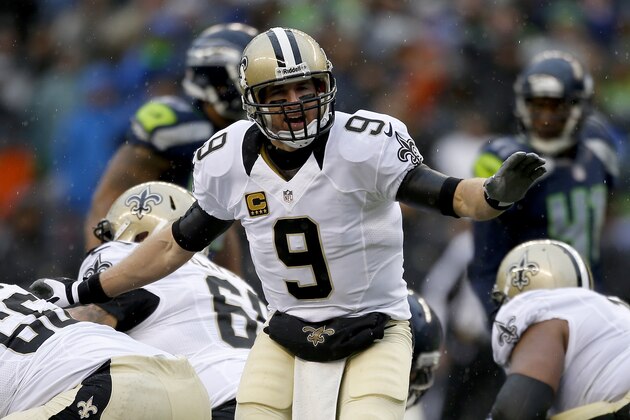 SEATTLE, WA - JANUARY 11:  Quarterback Drew Brees