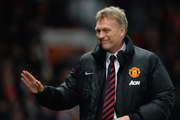 MANCHESTER, ENGLAND - JANUARY 11: Manchester United Manager David Moyes acknowledges the fans prior to the Barclays Premier League match between Manchester United and Swansea City at Old Trafford on January 11, 2014 in Manchester, England. (Photo by Shaun Botterill/Getty Images) MANCHESTER, ENGLAND - JANUARY 11: Manchester United Manager David Moyes acknowledges the fans prior to the Barclays Premier League match between Manchester United and Swansea City at Old Trafford on January 11, 2014 in Manchester, England. (Photo by Shaun Botterill/Getty Images)