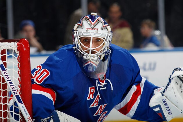 NEW YORK, NY - DECEMBER 08:  Henrik Lundqvist #30 of the New York Rangers looks on during a game against the Washington Capitals at Madison Square Garden on December 8, 2013 in New York City. The Washington Capitals won 4-1. (Photo by Scott Levy/NHLI via Getty Images)