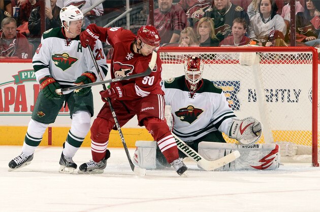 GLENDALE, AZ - JANUARY 09: Goaltender Niklas Backstrom GLENDALE, AZ - JANUARY 09: Goaltender Niklas Backstrom