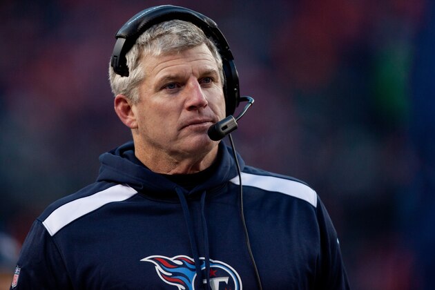 DENVER, CO - DECEMBER 8:  Head Coach Mike Munchak of the Tennessee Titans looks on during a game against the Denver Broncos at Sports Authority Field Field at Mile High on December 8, 2013 in Denver, Colorado. The Broncos defeated the Titans 51-28.  (Photo by Justin Edmonds/Getty Images)