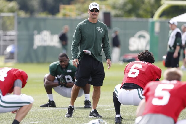 Jul 29, 2013; Cortland, NY, USA; New York Jets linebackers coach Brian Vangorder during training camp at SUNY Cortland. Mandatory Credit: William Perlman/THE STAR-LEDGER via USA TODAY Sports