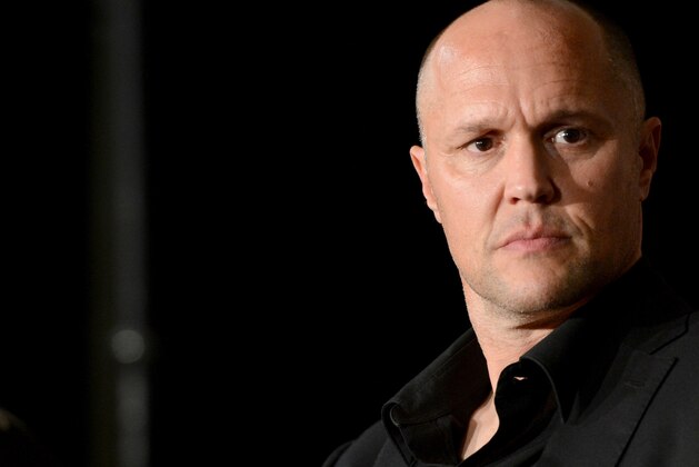 Nov 2, 2013; Long Beach, CA, USA;   Bellator chief executive officer Bjorn Rebney at the post fight press conference after the Bellator MMA fight night at the Long Beach Arena. Alvarez won the fight. Mandatory Credit: Jayne Kamin-Oncea-USA TODAY Sports
