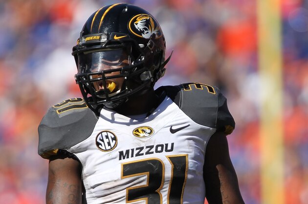 November 3, 2012; Gainesville FL, USA; Missouri Tigers defensive back E.J. Gaines (31) during the second half against the Florida Gators at Ben Hill Griffin Stadium. Florida Gators defeated the Missouri Tigers 14-7. Mandatory Credit: Kim Klement-USA TODAY Sports