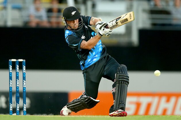 AUCKLAND, NEW ZEALAND - JANUARY 11: Luke Ronchi of New Zealand bats during the first T20 between New Zealand and the West Indies at Eden Park on January 11, 2014 in Auckland, New Zealand.  (Photo by Phil Walter/Getty Images)
