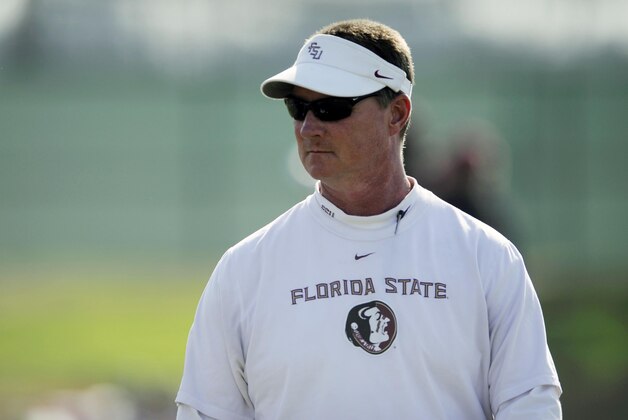 Jan 3, 2014; Orange, CA, USA; Florida State Seminoles defensive coordinator Jeremy Pruitt during practice for the BCS National Championship football game against the Auburn Tigers at Orange Coast College. Mandatory Credit: Kelvin Kuo-USA TODAY Sports