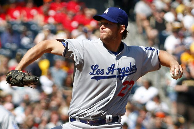 PITTSBURGH, PA - JUNE 15:  Clayton Kershaw #22 of the Los Angeles Dodgers pitches in the first inning against the against the Pittsburgh Pirates during the game on June 15, 2013 at PNC Park in Pittsburgh, Pennsylvania.  (Photo by Justin K. Aller/Getty Images)
