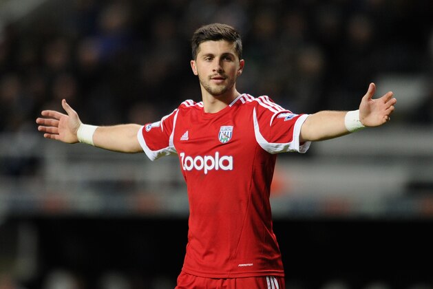 NEWCASTLE UPON TYNE, ENGLAND - NOVEMBER 30:  Shane Long of West Bromwich Albion reacts during the Barclays Premier League match between Newcastle United and West Bromwich Albion at St James' Park on November 30, 2013 in Newcastle upon Tyne, England.  (Photo by Chris Brunskill/Getty Images)